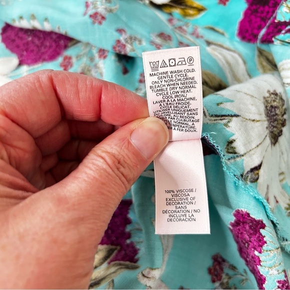 Victorias Secret Floral Kimono Open Front Cardigan Size XS/SM Bohemian Coverup - Picture 4 of 10